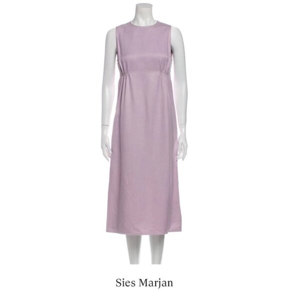 NWT Sies Marjan mauve sleeveless gathered  shirts dress size 6 - Picture 1 of 15